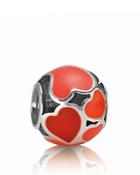 Pandora Charm - Sterling Silver & Enamel Red Hot Love, Moments Collection