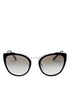 Prada Women's Mirrored Cat Eye Sunglasses, 54mm