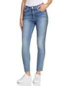 7 For All Mankind Shimmer Stripe High Waist Ankle Skinny Jeans In Luxe Vintage Muse 3