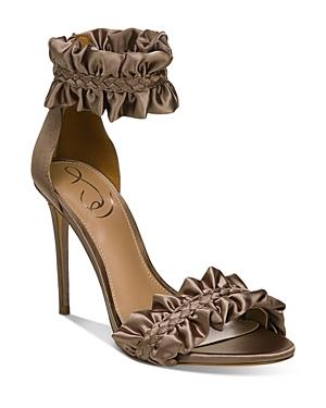Sam Edelman Women's Sawyer Ruffle Trim High Heel Sandals