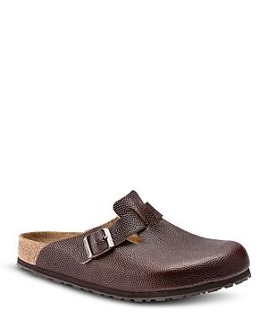 Birkenstock Men's Boston Grip Embossed Buckle Slide Clogs