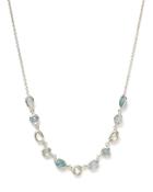 Ippolita Sterling Silver Rock Candy Semi-precious Multi-stone Doublet Necklace In Light Blue, 15