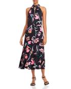 Milly Adrian Floating Floral Midi Dress