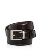 Montblanc Palladium Square Buckle Reversible Leather Belt