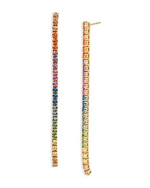 Kurt Geiger London Rainbow Crystal Tennis Earrings