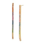 Kurt Geiger London Rainbow Crystal Tennis Earrings