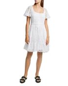 French Connection Circeela Embroidered Eyelet Mini Dress