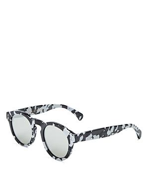 Illesteva Mirrored Leonard Flat Lens Sunglasses, 47mm