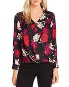 Vince Camuto Enchanted Floral Wrap-front Top