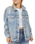 Free People Jolene Cotton Denim Trucker Jacket In Tennesee R