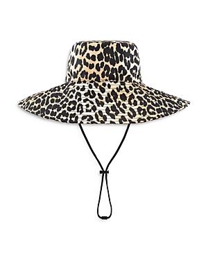 Ganni Leopard Print Sun Hat