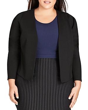 City Chic Plus Open Cropped Jacket