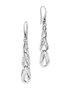 John Hardy Sterling Silver Bamboo Loop Drop Earrings