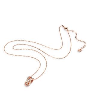 Swarovski Twist Crystal Intertwined Double Row Pendant Necklace, 15-17