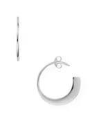 Aqua Sterling Silver Mini Graduated Hoop Earrings - 100% Exclusive
