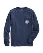 Vineyard Vines Patriotic Whale Dot Long-sleeve Pocket Tee