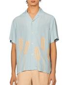 Sandro Wheat Print Camp Shirt