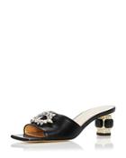 Nalebe Women's Aurum Embellished Kitten Heel Mules