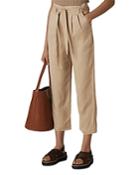 Whistles Pleated Wide-leg Cropped Pants