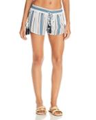 Surf Gypsy Printed Side Lace-up Swim Cover-up Shorts