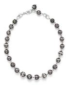 Tara Pearls 18k White Gold Oscar Natural Color Tahitian Cultured Pearl And Diamond Necklace, 16