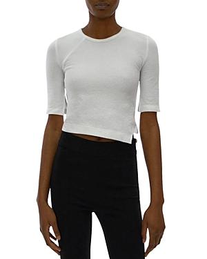 Helmut Lang Asymmetric Hem Ribbed Knit Top