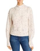 Rebecca Taylor Cable Knit Turtleneck Sweater