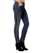 Karen Millen Side-stripe Skinny Jeans In Denim