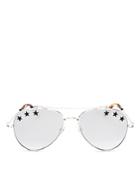 Givenchy Men's Mirrored Embellished Aviator Sunglasses, 58mm
