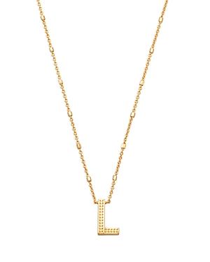 Kendra Scott Letter L Adjustable Pendant Necklace In 14k Gold Plated, 19