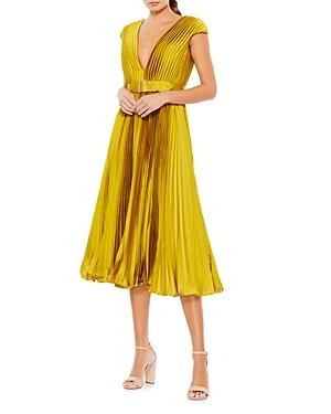Mac Duggal Pleated Midi Dress