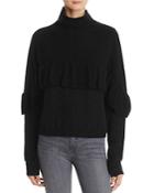 Naadam Ruffle Mock-neck Cashmere Sweater
