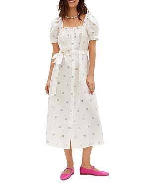 Sleeper Brigitte Linen Belted Shirtdress