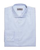 Canali Cotton Grid Classic Fit Dress Shirt