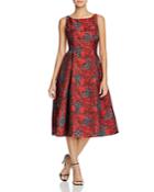 Adrianna Papell Floral Tea-length Dress