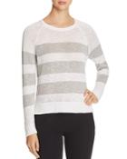 Eileen Fisher Striped Linen-blend Sweater