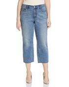 Nydj Plus Jenna Cropped Raw-hem Jeans In Point Dune - 100% Exclusive