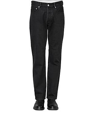 Officine Generale James Straight Jeans In Black