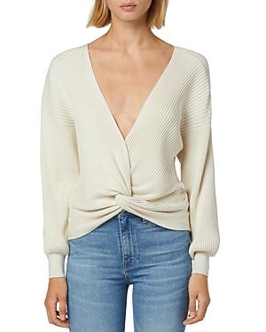 Hudson Knotted V Neck Sweater