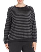 Eileen Fisher Plus Striped Crewneck Sweater