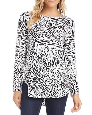 Karen Kane Animal Print Shirttail Top