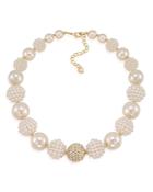 Carolee Simulated Pearl Beaded Collar Necklace
