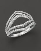 Diamond Geometric Ring In 14k White Gold, .75 Ct. T.w.