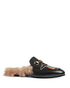 Gucci Princetown Leather Slippers With Appliques
