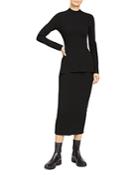 Theory Side Drape Slim Sweater