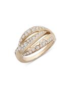 Bloomingdale's Diamond Three-row Ring In 14k Yellow Gold, 0.75 Ct. T.w. - 100% Exclusive