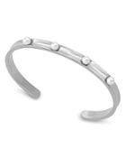 Majorica Simulated Pearl Studded Thin Cuff Bracelet