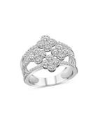 Bloomingdale's Diamond Clover Ring In 14k White Gold, 1.0 Ct. T.w. - 100% Exclusive