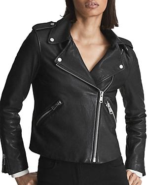 Reiss Gigi Leather Biker Jacket