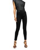 7 For All Mankind High Waist Ankle Skinny Jeans In Black